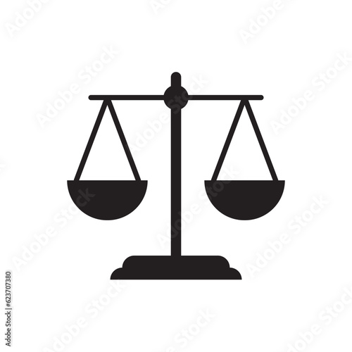 Balance icon. Justice vector icon. Judge flat sign design. Law balance symbol pictogram. UX UI icon