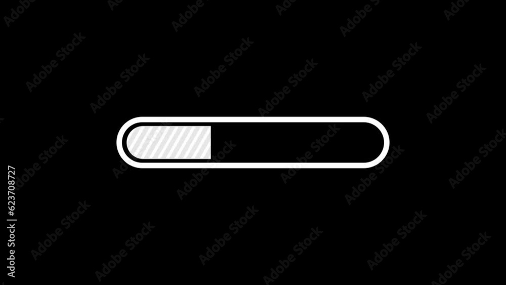 4K loading bar animation isolated on a black background 4K loading bar animation isolated on a black background