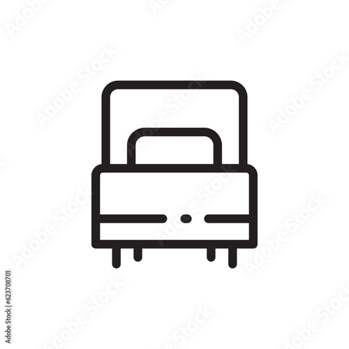 Bed vector icon. Bed flat sign design. Bedroom symbol pictogram. UX UI icon