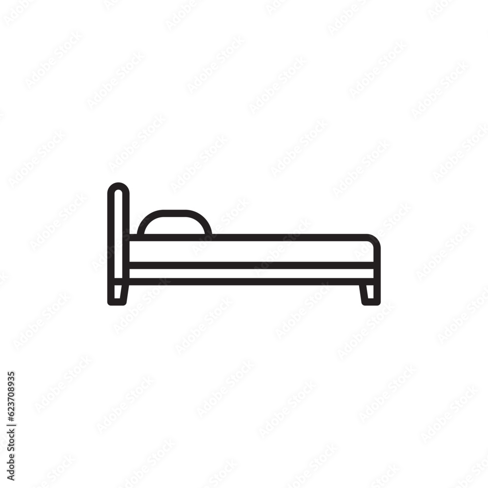 Bed vector icon. Bed flat sign design. Bedroom symbol pictogram. UX UI icon Bed vector icon. Bed flat sign design. Bedroom symbol pictogram. UX UI icon