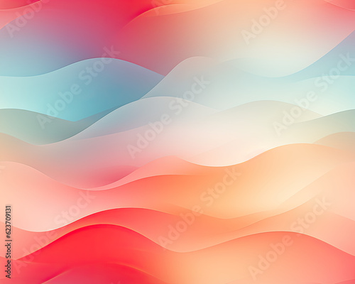 Beautiful and vivid, wavy and colored gradient background, seamless and tiled © Ginja