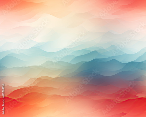 Beautiful and vivid, wavy and colored gradient background, seamless and tiled © Ginja