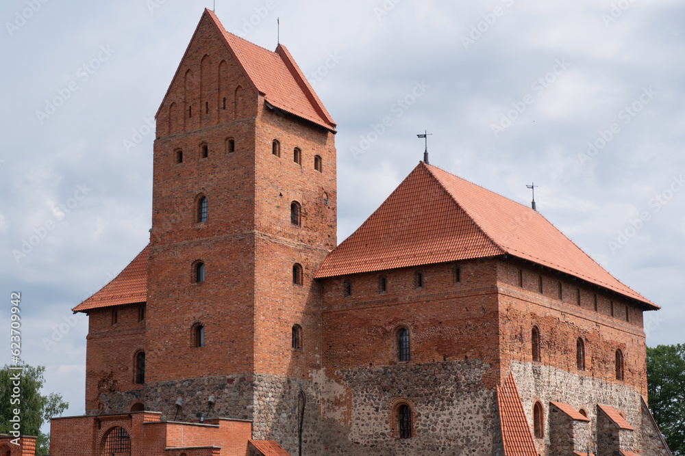 Trakai Island Castle on the island of Lake Galve, straight out of a fairytale. Built in the 14th century and served as a residence for the Grand Dukes of Lithuania