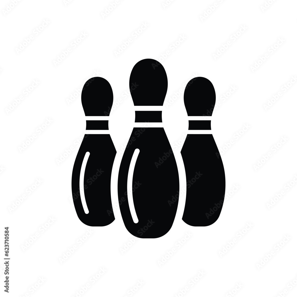 Bowling ball pin vector icon. Bowling pin flat sign design. Bowling symbol pictogram. UX UI icon Bowling ball pin vector icon. Bowling pin flat sign design. Bowling symbol pictogram. UX UI icon