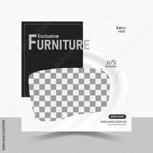 Furniture Social Media Post Design Template.