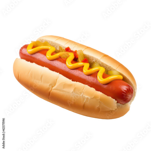 Fotografia hot dog with mustard