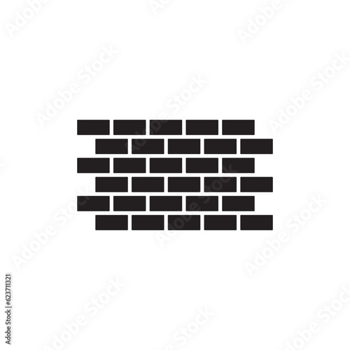 Brick wall vector icon. Brick wall flat sign design. Brick wall symbol pictogram. UX UI icon