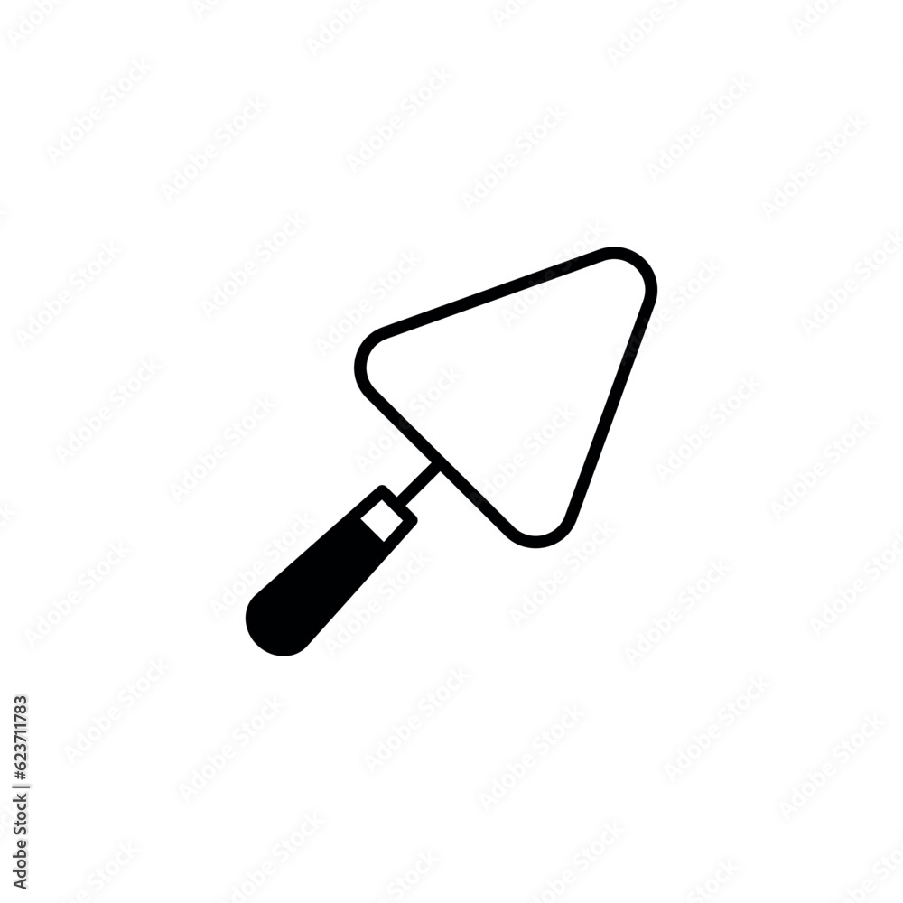 Trowel icon design with white background stock illustration Trowel icon design with white background stock illustration