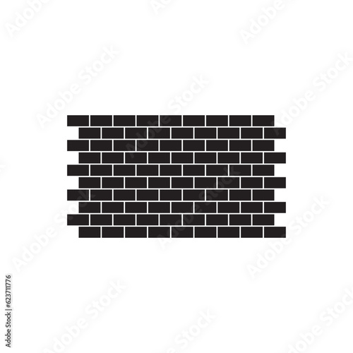 Brick wall vector icon. Brick wall flat sign design. Brick wall symbol pictogram. UX UI icon