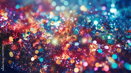 Colorful Glitter Glamorous Background. Generative AI.