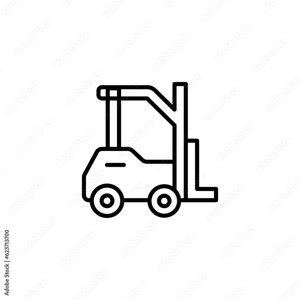 Forklift icon design with white background stock illustration Forklift icon design with white background stock illustration
