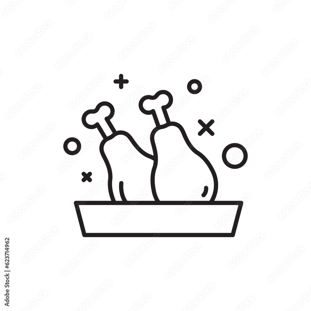 Chicken leg vector icon. Chicken flat sign design. Chicken symbol pictogram. UX UI icon Chicken leg vector icon. Chicken flat sign design. Chicken symbol pictogram. UX UI icon