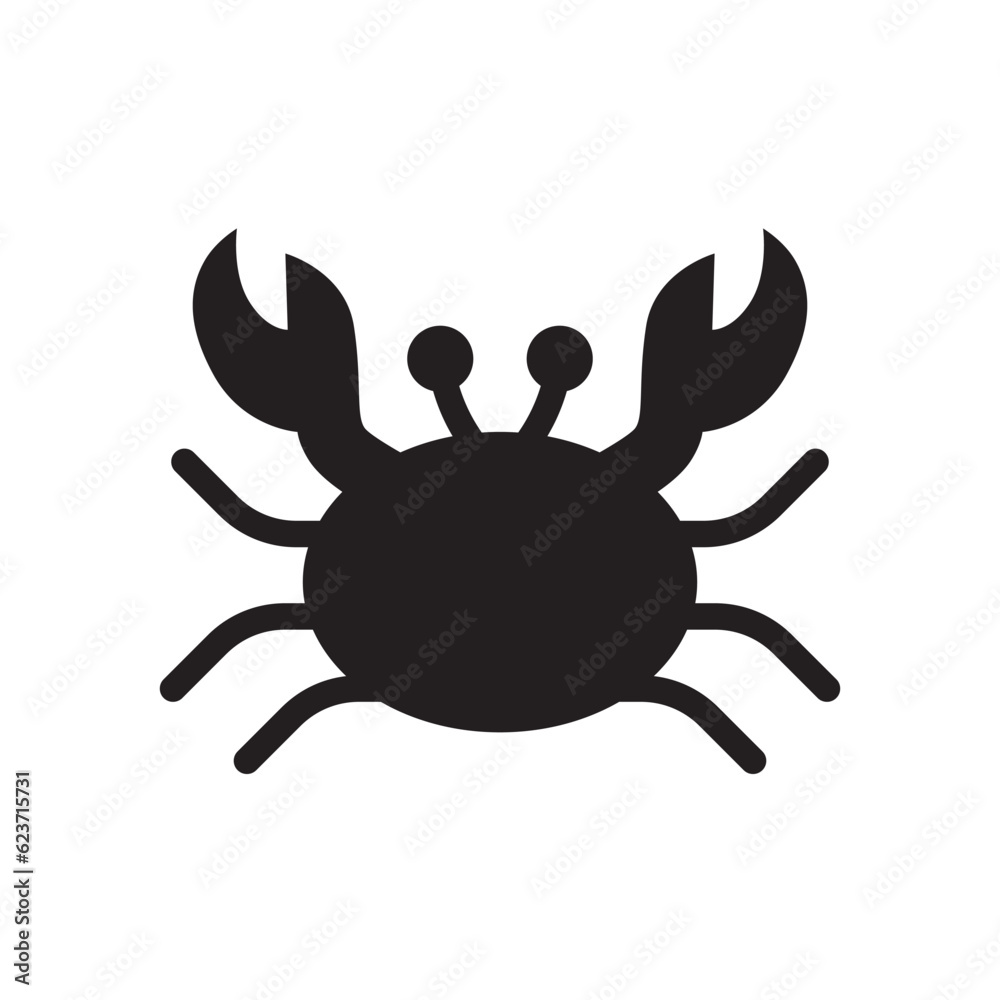 Crab vector icon. Crab flat sign design. Crab symbol pictogram. UX UI icon Crab vector icon. Crab flat sign design. Crab symbol pictogram. UX UI icon