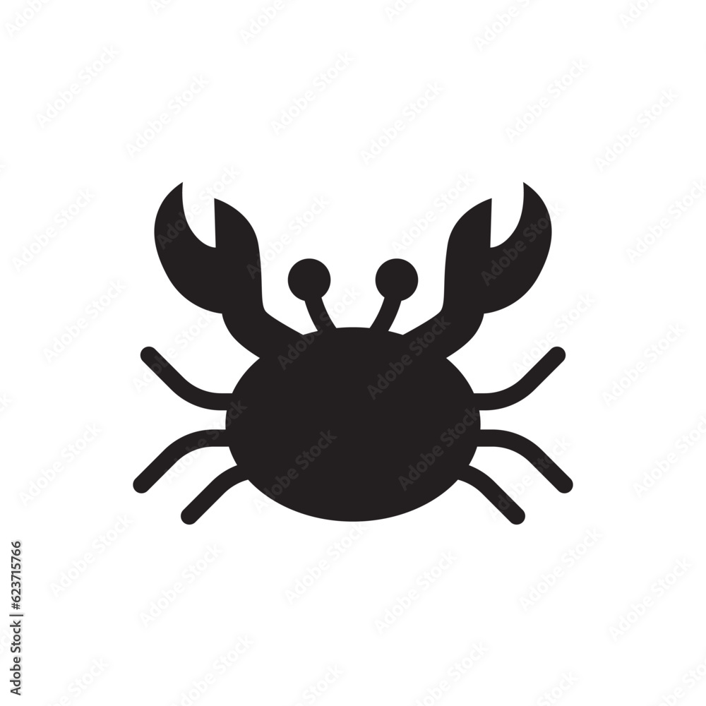 Crab vector icon. Crab flat sign design. Crab symbol pictogram. UX UI icon Crab vector icon. Crab flat sign design. Crab symbol pictogram. UX UI icon