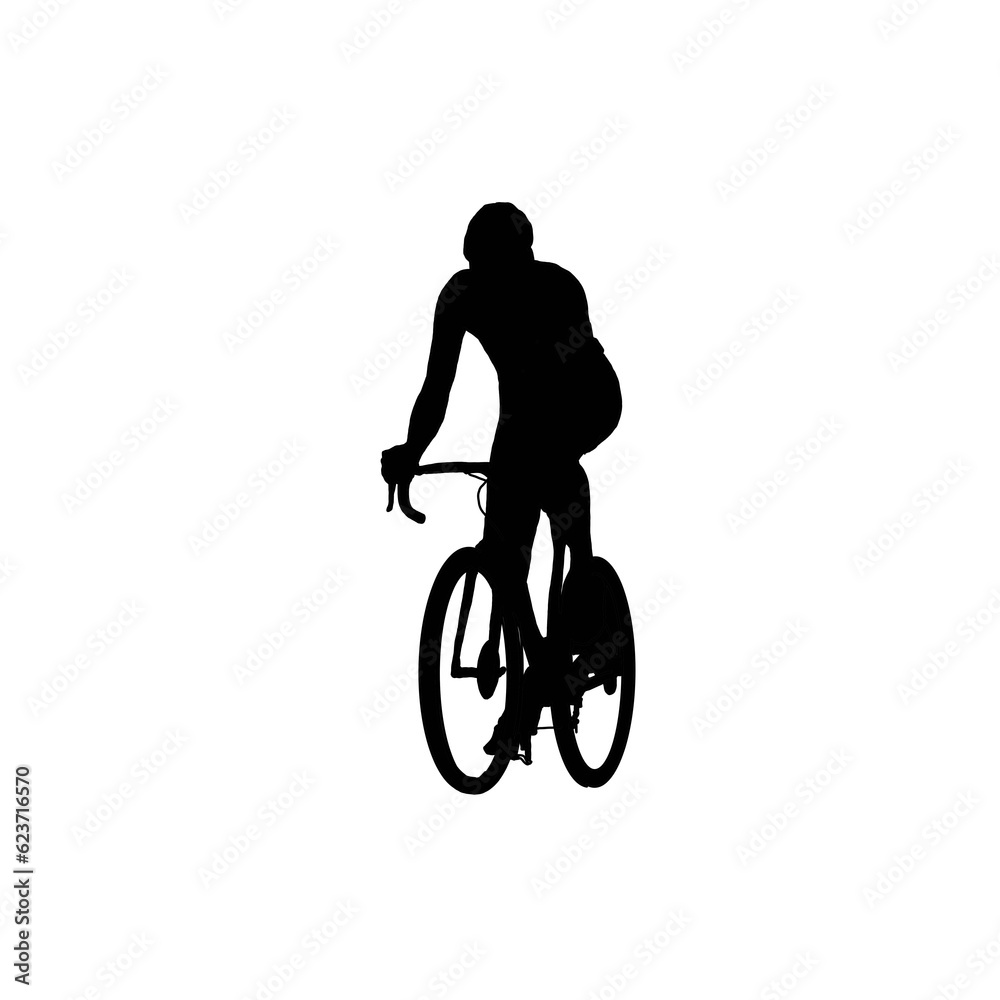 Obraz premium silhouette of a cyclist