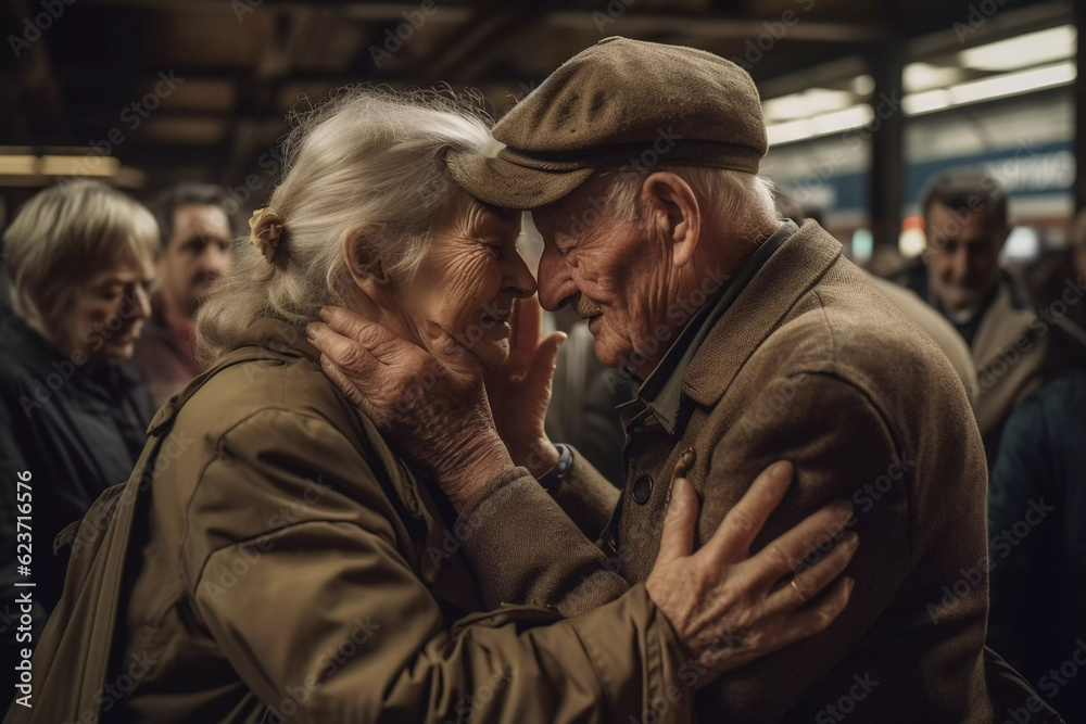 old couple in the street