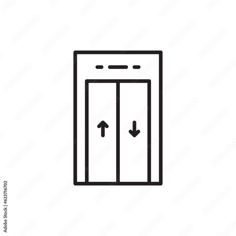 Elevator vector icon. Elevator flat sign design. Elevator symbol pictogram. UX UI icon