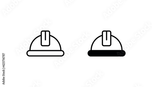 Safety Helmet icon design with white background stock illustration