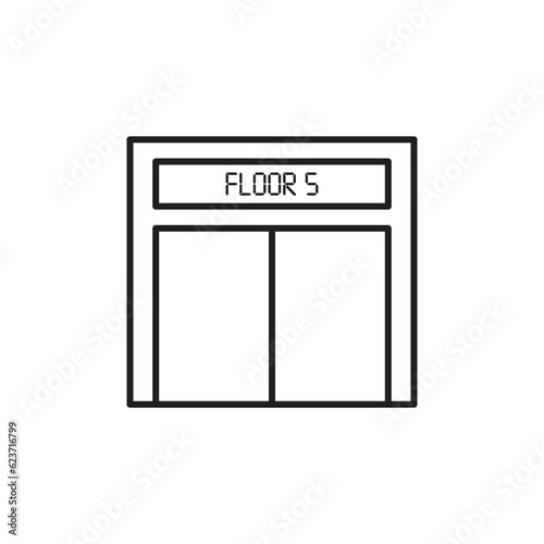 Elevator vector icon. Elevator flat sign design. Elevator symbol pictogram. UX UI icon