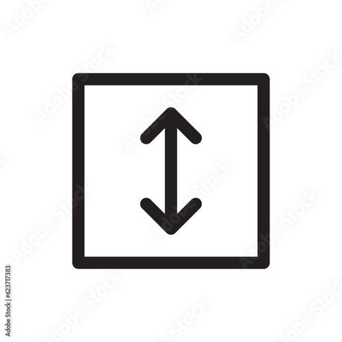 Elevator vector icon. Elevator flat sign design. Elevator symbol pictogram. UX UI icon