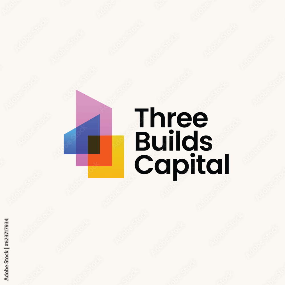 Three Building Construction Tower Apartment Colorful Gradient Logo vector Icon illustration Three Building Construction Tower Apartment Colorful Gradient Logo vector Icon illustration