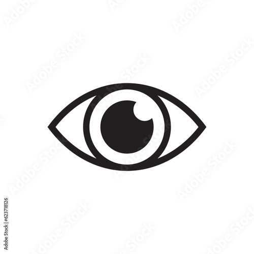 Eye vector icon. Eye flat sign design. Eyes symbol pictogram. UX UI icon