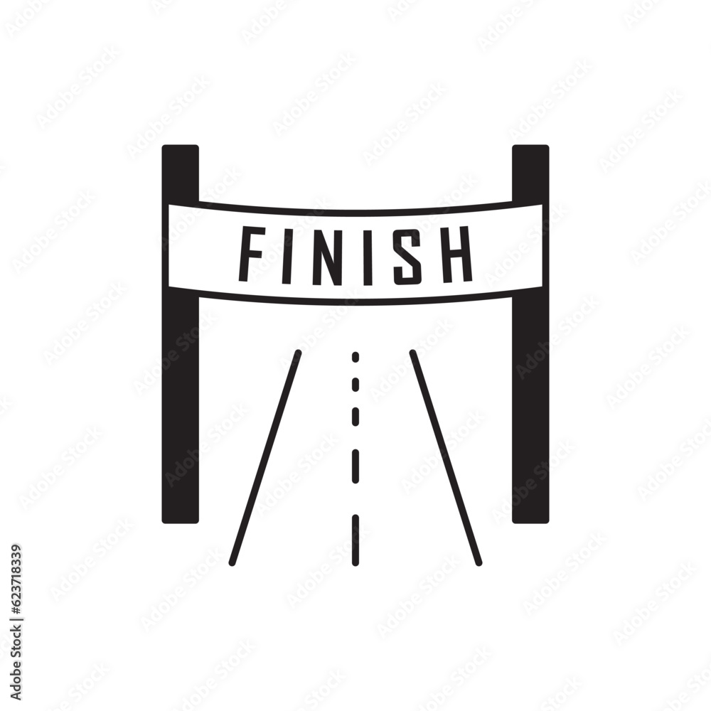 Finish flag vector icon. Formula 1 finish flat sign design. Finish road racing symbol pictogram. UX UI icon Finish flag vector icon. Formula 1 finish flat sign design. Finish road racing symbol pictogram. UX UI icon