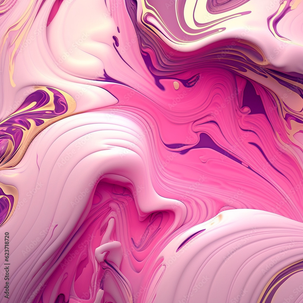 Colorful pink marble pattern abstract background image Ai generated art