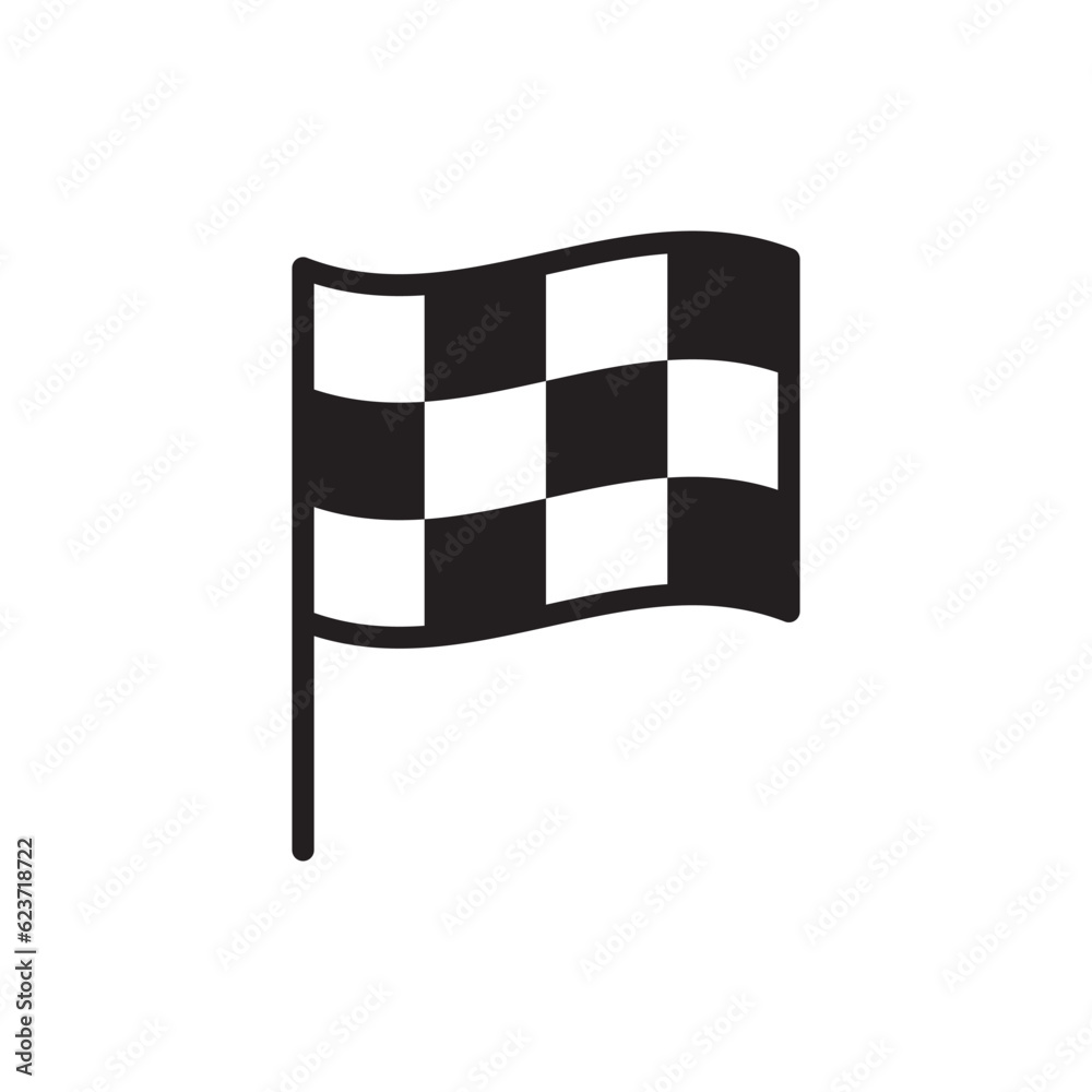 Fototapeta premium Race flag vector icon. Formula 1 flag flat sign design. Flag symbol pictogram. UX UI icon