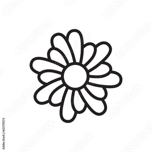 Flower vector icon. Flower flat sign design. Flower symbol pictogram. UX UI icon © Elchin
