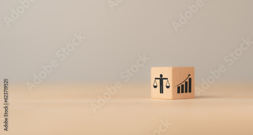 Fotografie Business ethics, corporate growth and sustainability concept