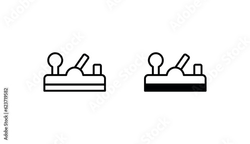 Jack Planer icon design with white background stock illustration
