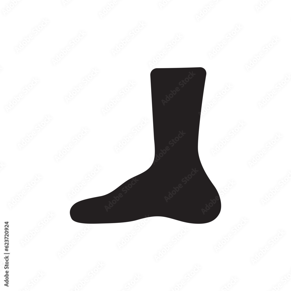 Foot sock vector icon. Foot flat sign design. Socks symbol pictogram. UX UI icon Foot sock vector icon. Foot flat sign design. Socks symbol pictogram. UX UI icon