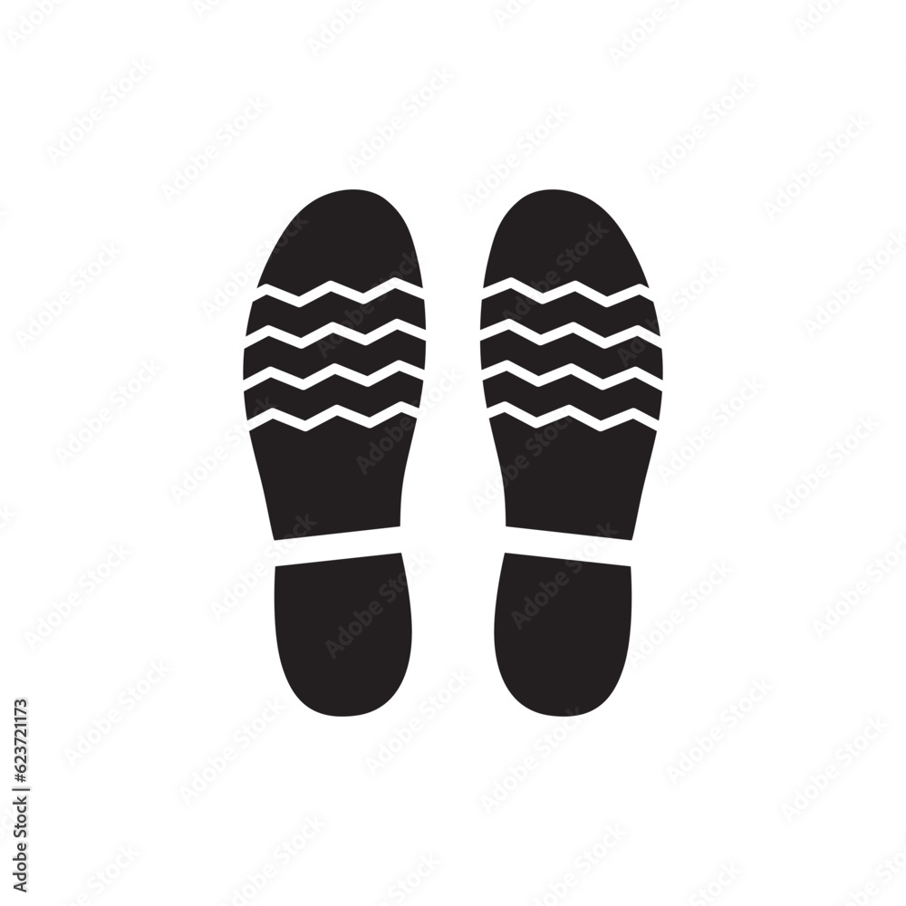 Foot steps vector icon. Footstep flat sign design. Foot step symbol pictogram. UX UI icon