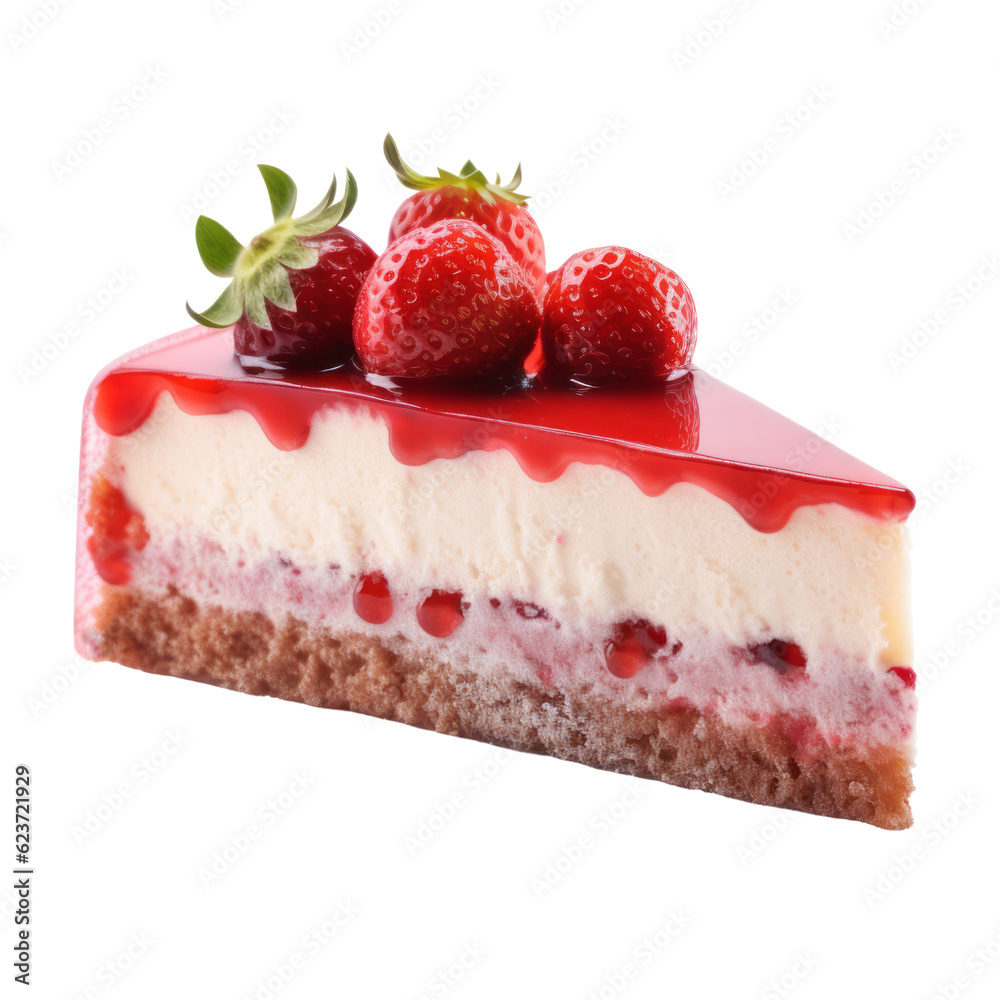 cake with strawberries isolated on transparent background cutout cake with strawberries isolated on transparent background cutout