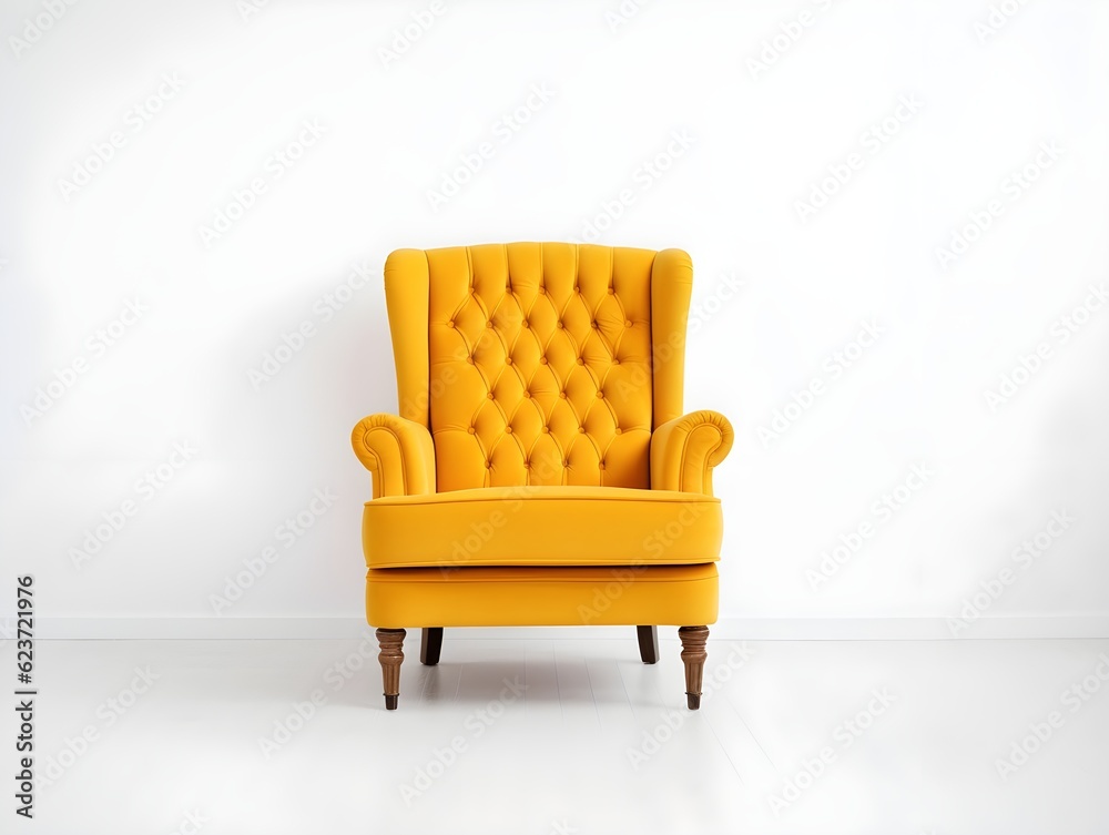Der unbesetzte Platz: Ein leerer Sessel in einem minimalistischen Ambiente Der unbesetzte Platz: Ein leerer Sessel in einem minimalistischen Ambiente