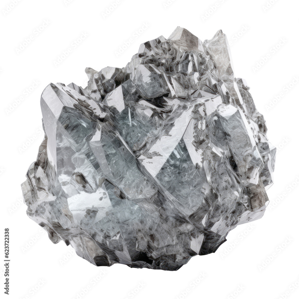 crystal mineral stone isolated on transparent background cutout