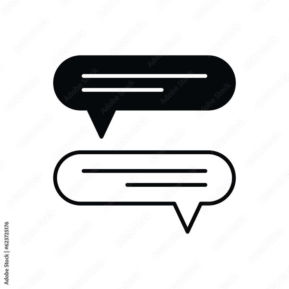 Chat icon vector stock illustration. Chat icon vector stock illustration.