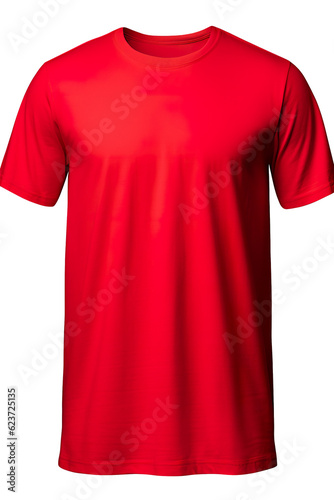 red t-shirt round neck plain transparent background PNG
