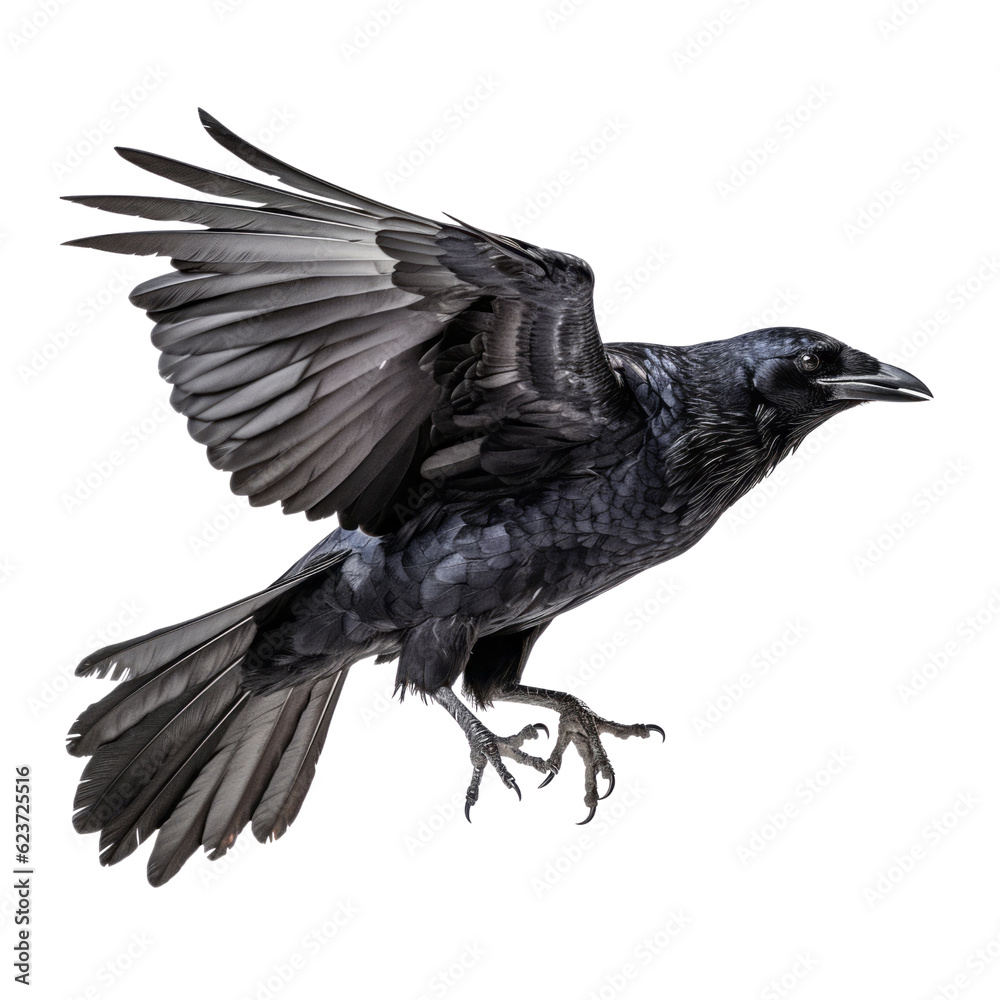Fototapeta premium raven isolated on transparent background cutout