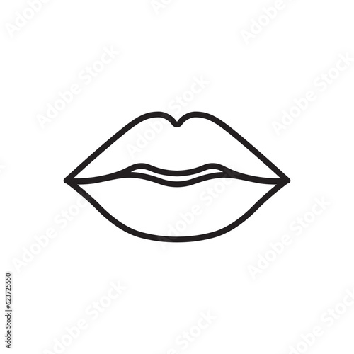Kiss icon. Lip vector icon. Lips flat sign design. Lips symbol pictogram. UX UI icon