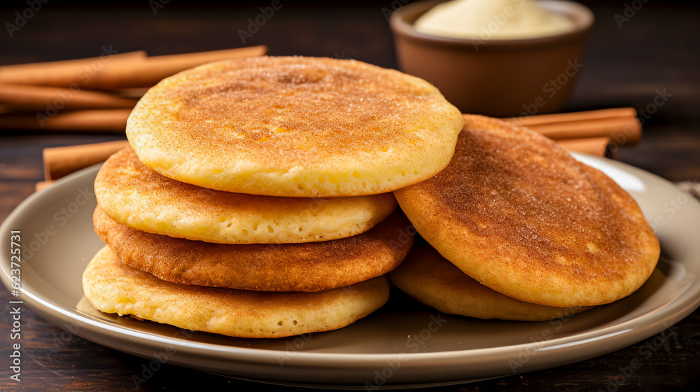 Snickerdoodle Keks mit Zimtzuckerüberzug, with Generative AI Snickerdoodle Keks mit Zimtzuckerüberzug, with Generative AI