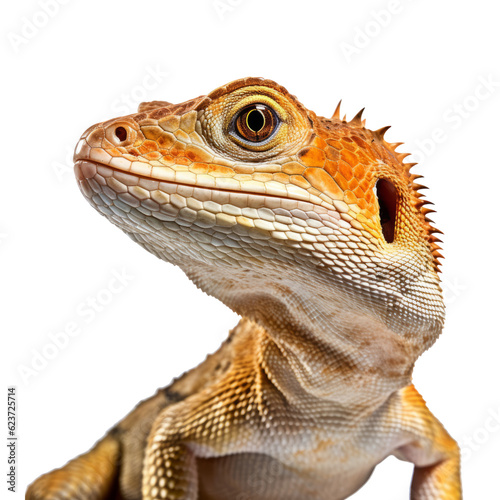 lizard isolated on transparent background cutout