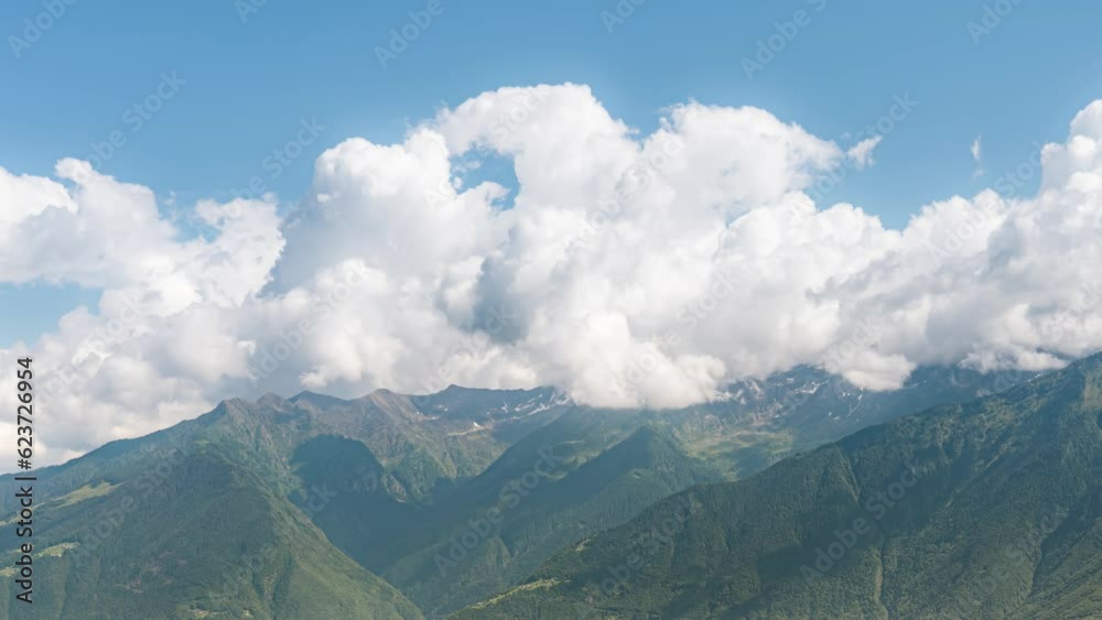Panoramic mountain view in summer Panoramic mountain view in summer
