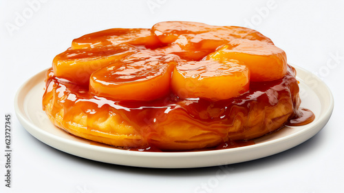 Tarte Tatin Karamellisierte Apfel-Umkehrpastete with Generative AI photo