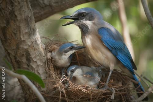 Bird jay nest natural. Generate Ai © nsit0108