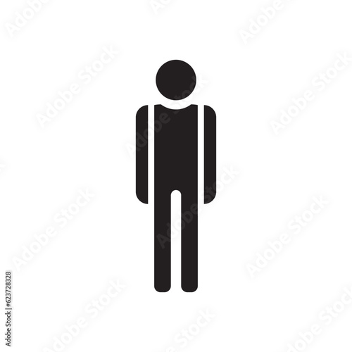 Man vector icon. Human flat sign design. Men symbol pictogram. UX UI icon