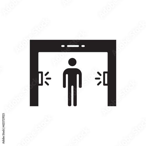 Metal detector vector icon. Metal detector flat sign design. Metal detector symbol pictogram. UX UI icon