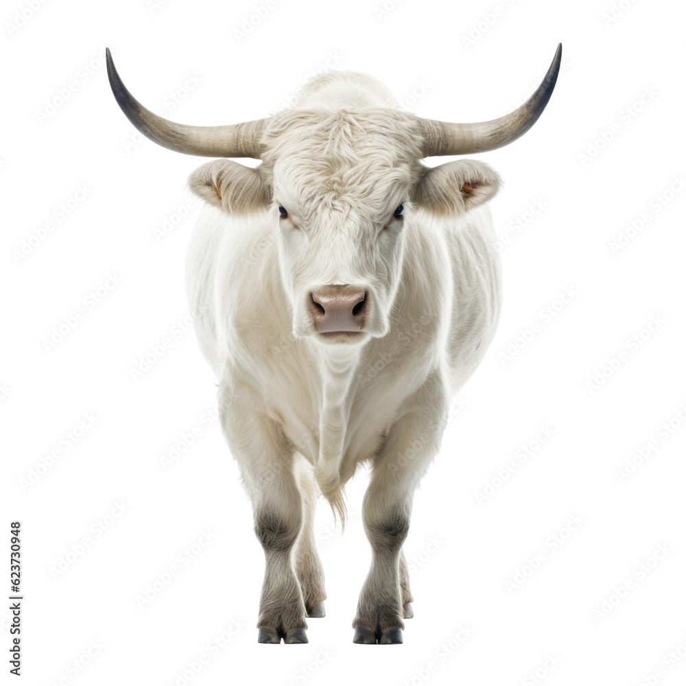 white buffalo isolated on transparent background cutout white buffalo isolated on transparent background cutout