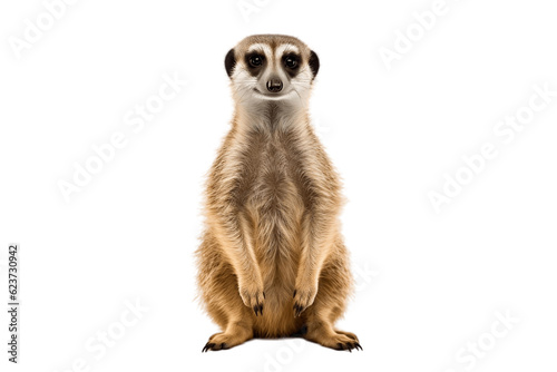 Isolated Meerkat on Transparent Background. Generative AI